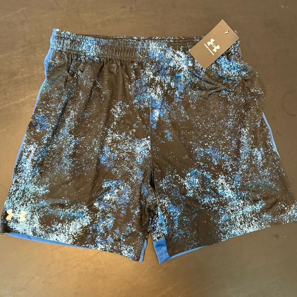 Under Armour Tech Vent 7in Inseam Printed Shirts. Blue Speckled. LG. NWT - Picture 1 of 4